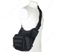 Black MOLLE Shoulder Pack - Bag Satchel Messenger Military Army MOLLE Walking