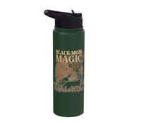 Black Mom Magic African American Mom Black Women Melanin Stainless Steel Insulated Water Bottle