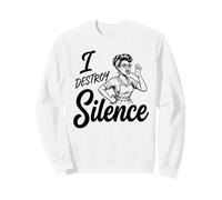 Black Mom Screaming Chaos Humor Silence funny mothers day Sweatshirt