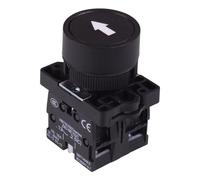 Black Momentary 22mm Push Button Switch White Arrow NO/NC