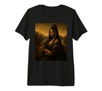 Black Mona Lisa African American Afro Girls Melanin Premium T-Shirt