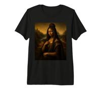 Black Mona Lisa African American Afro Girls Melanin Premium T-Shirt