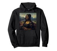 Black Mona Lisa African American Black History Month Pullover Hoodie