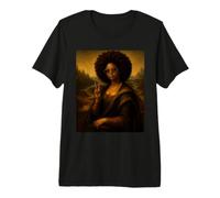 Black Mona Lisa African American Women Afro Black Diva Premium T-Shirt