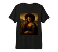 Black Mona Lisa African American Women Afro Black Diva Premium T-Shirt