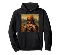 Black Mona Lisa Afro African American Black History Month Pullover Hoodie