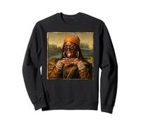 Black Mona Lisa Afro African American Black History Month Sweatshirt
