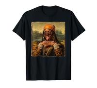 Black Mona Lisa Afro African American Black History Month T-Shirt