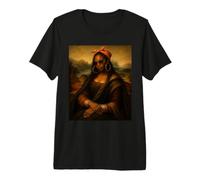 Black Mona Lisa Black History Month African Roots Afro Women Premium T-Shirt