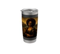 Black Mona Lisa Juneteenth African Roots Black Diva Afro Stainless Steel Insulated Tumbler
