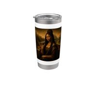 Black Mona Lisa Juneteenth African Roots Black Diva Afro Stainless Steel Insulated Tumbler