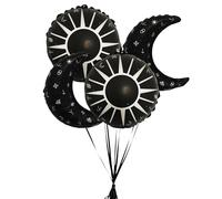 Black Moon and Sun Balloon-Magic Birthday Decors-Magical Themed Balloons(4Pcs)