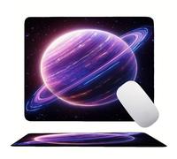 Black Moon Mouse Mat 20 x 15 cm Ultra Thin, with Stitched Edges Office Mouse Pad, Non-Slip Rubber Base, Waterproof & Washable, Home Desk Accessories, Aesthetic with Design Mousepad 200x150mm s0z-54