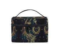 Black Moon Sun Cosmetic Bag Organizer Zipper Makeup Bags Pouch Toiletry Case for Girl Women