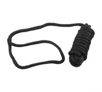 Black Mooring Rope 5/8in 6M Saltwater Resistant | 24-strand double nylon, high shock absorption, secure docking, saltwater safe, UV resistant
