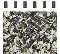 Black Mosaic Tiles for Crafts, Rectangule Mosaic Tiles Colorful Stained Mosaic Ceramic Pieces Craft Tiles for Mosaics Making Supplies - 100 Pieces
