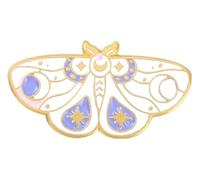 Black Moth Lily of the Valley Tendrils Enamel Lapel Pin Brooch, Klein, Non-precious metal