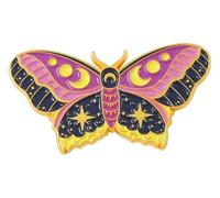 Black Moth Lily of the Valley Tendrils Enamel Lapel Pin Brooch, Klein, Non-precious metal