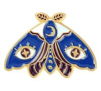 Black Moth Lily of the Valley Tendrils Enamel Lapel Pin Brooch, Klein, Non-precious metal