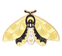 Black Moth Lily of the Valley Tendrils Enamel Lapel Pin Brooch, Klein, Non-precious metal