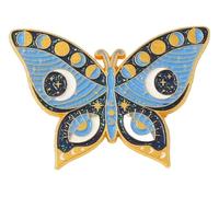 Black Moth Lily of the Valley Tendrils Enamel Lapel Pin Brooch, Klein, Non-precious metal