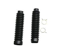 Black Motorcycle 26mm Front Fork Rubber Shock Dust Jacket Cover Boots for Honda 125cc CG125 Cafe Racer Old School Vintage Retro Bike Bobber Cruiser Custom