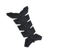 Black Motorcycle Rubber Fuel Tank Anti-scratch Protector Pad Fish Bone 3D Decal Sticker Traction Pad for Motorbike - H845938