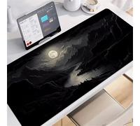 Black Mountain Large Gaming Mouse Pad, 1500x800x2mm Extended gaming mouse mat XXL improved Precision and Speed Mousemat with Stitched Edges, Desk Mat for Keyboard and Mouses