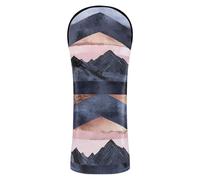 Black Mountain Navy Blue Rose Gold Striped Golf Cover Set Headcovers with Number Tags for Driver & Fairway Woods