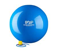 Black Mountain Products Static Strength Exercise Stability Gym Ball with Pump - Blue, 2000 lb/85 cm