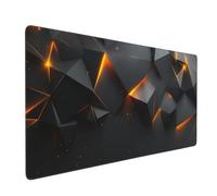 Black Mouse Mat 1000x500 mm Large Mouse Pad Gold Waterproof Desk Mat with Non-Slip Rubber Base, Smooth Surface to Improve Precision and Speed, xxl Gaming Mousepad for Computer, PC, Laptop 2S-515