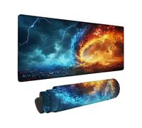 Black Mouse Mat 1000x500x3 mm, Mouse Pad Tornado Pattern with Stitched Edge Design, Waterproof Mousepad Large 40x20x0.12inch with Non-Slip Rubber Base for Office Desk Accessories, Gifts -zzg25056G