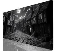 Black Mouse Mat 1000x500x3mm XXL Gaming Mouse Pad Fear Ultra-Smooth Fabric Surface for Precision, Anti-Fray Stitched Edges, Non-Slip Rubber Base, Long Computer Keyboard Mat, Gamer, Office Work W6-569