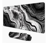 Black Mouse Mat 1200x600 mm, Large Mouse Pad Abstract Waterproof & Durable Desk Mat with Non-Slip Rubber Base and Stitched Edges, Gaming Mousepad for Home, Office, PC, Laptop, Room Decor 3Y-1075