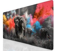 Black Mouse Mat 1500x800x3mm XXL Gaming Mouse Pad Elephant Desk Mat, Gaming Keyboard Mousepad Improved Precision and Speed, Desk Accessories with Non-Slip Base and Stitched Edge for Office Home YG-280
