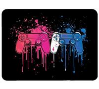 Black Mouse Mat 200x150x3mm Game Console Mouse Pad, Thick Non-Slip Rubber Base Desk Mat and Stitched Edge, Optimised for Gaming Sensors Mousepad Office Accessorie for Home Computers Laptop PC, Model68