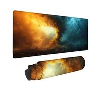 Black Mouse Mat 40x20x0.12inch, Mouse Pad Tornado Pattern with Stitched Edge Design, Waterproof Mousepad Large 40x20x0.12inch with Non-Slip Rubber Base for Office Desk Accessories, Gifts -zzg2505X4