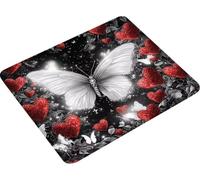 Black Mouse Mat 8x7in Waterproof Non-Slip Modern Desk Decor Gifts HXZH1673