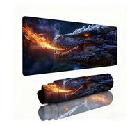 Black Mouse Mat Dragon Mouse Pad Desk Mat 1000x500x3mm, Table Mats, Soft Smooth Surface and Anti-Slip Rubber Base, Improved Precision and Speed, Desk Accessories for Men Macbook, Laptop, Office 0B-65
