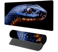 Black Mouse Mat Gaming, Animal Mouse Pad 1600x800x3mm, Extended XXL Desk Mat Large with Stitched Edges, Improved Precision and Speed Non-Slip Rubber Base Mousepad for Office Accessories, Gifts 9-3264