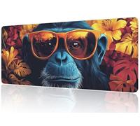 Black Mouse Mat XXL, Gorilla Mouse Matt 1000x400mm, Non-Slip Base and Anti-Fray Stitched Edge Mousepad, Durable Design, Precision Control Mousepads, Fits Keyboard/Laptop for PC/Office/Gifts M1-156