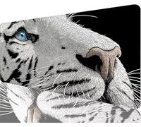 Black Mouse Pad,1000x500x3mm Mouse Mat Tiger Desk Mat Large, Soft Smooth Surface with Anti-Slip Rubber Base Mousepad Waterproof, Durable, Extended Length Desk Pad for Christmas Decorations N1-507