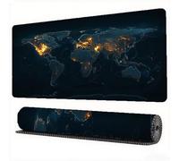Black Mouse Pad 1500 x 800 x 3 mm XXL Desk Mat Map Mouse Mat, Extended Japanese Mousepad, Large Desk Pad with Non-Slip Base and Stitched Edge Office Accessories for Home Computers Gaming Work,Model883