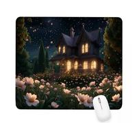 Black Mouse Pad 240x200x3mm Flowerbed Small Mouse Mat with Rubber Base Slogan Non-Slip Splash Resistant Surface Portable Desk Mat for Office, Work Home Gaming Desktop Decor, Woman and Men Gifts J-83