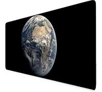 Black Mouse Pad Earth Large Mouse Mat, Gaming Desk Mat Soft Smooth Surface and Anti-Slip Rubber Base Waterproof Soft Cloth, Desk Accessories for Men, Home Office, Computer (Black 80 x 40cm) u2753
