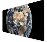 Black Mouse Pad Earth Large Mouse Mat, Gaming Desk Mat Soft Smooth Surface and Anti-Slip Rubber Base Waterproof Soft Cloth, Desk Accessories for Men, Home Office, Computer (Black 120 x 60cm) e2749