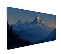 Black Mouse Pad Large 700x300mm, Mountain Gaming Mouse Pad Waterproof Desk Mat with 3MM Stitched Edges, Non-Slip Rubber Base Mousepad Computer Accessories for Gaming, PC, Office, Gifts -bby2509OM
