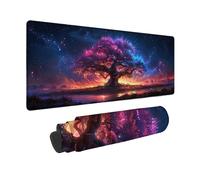 Black Mouse Pad Large 900x300mm, Tree Of Life Mouse Mat Waterproof Desk Mat with 3MM Stitched Edges, Non-Slip Rubber Base Mousepad Computer Accessories for Gaming, Office, Gifts for Women -zjn25096U