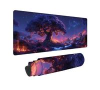 Black Mouse Pad Large 900x400x3mm, Landscape Mouse Mat Waterproof Desk Mat with 3MM Stitched Edges, Non-Slip Rubber Base Mousepad Computer Accessories for Gaming, Office, Gifts for Women -zjn2509V7