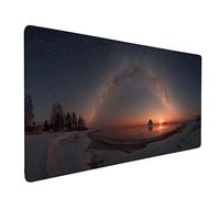 Black Mouse Pad Large 90x40cm, Starry Sky Gaming Mouse Pad Waterproof Desk Mat with 3MM Stitched Edges, Non-Slip Rubber Base Mousepad Computer Accessories for Gaming, PC, Office, Gifts -bby25099Q